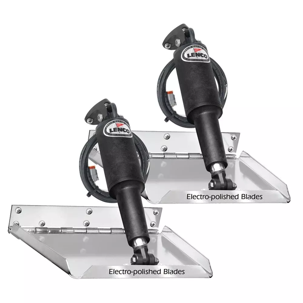 Lenco 12" x 9" Standard Performance Trim Tab Kit w/oSwitch Kit 12V