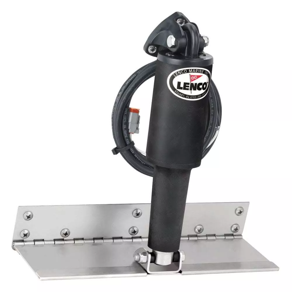 Lenco 4″ x 12″ Limited Space Trim Tab Kit withoutSwitch Kit 12V – Standard Finish – Short Actuator – 15052-101