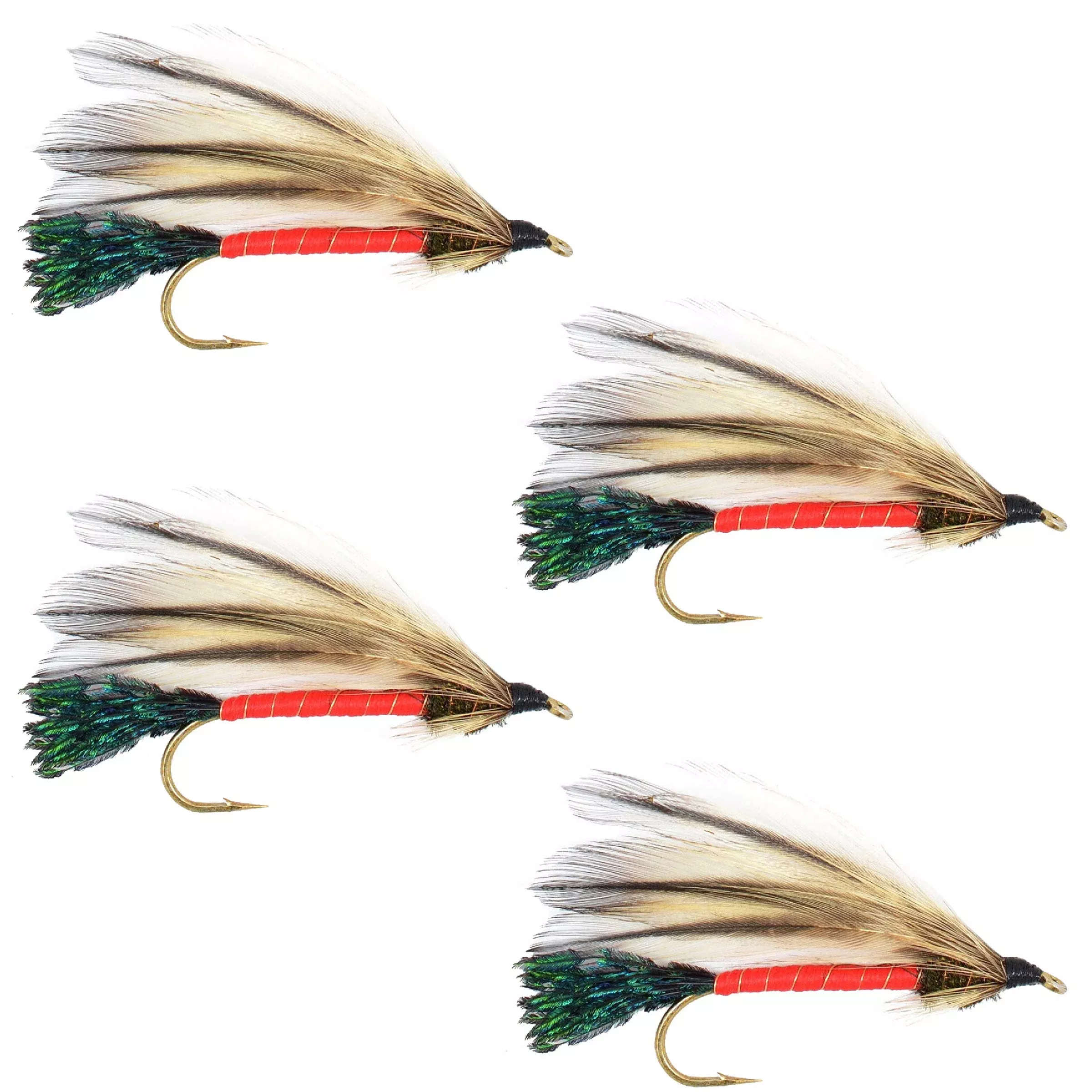 Light Spruce Classic Streamer Flies – Set of 4- Hook Size 4