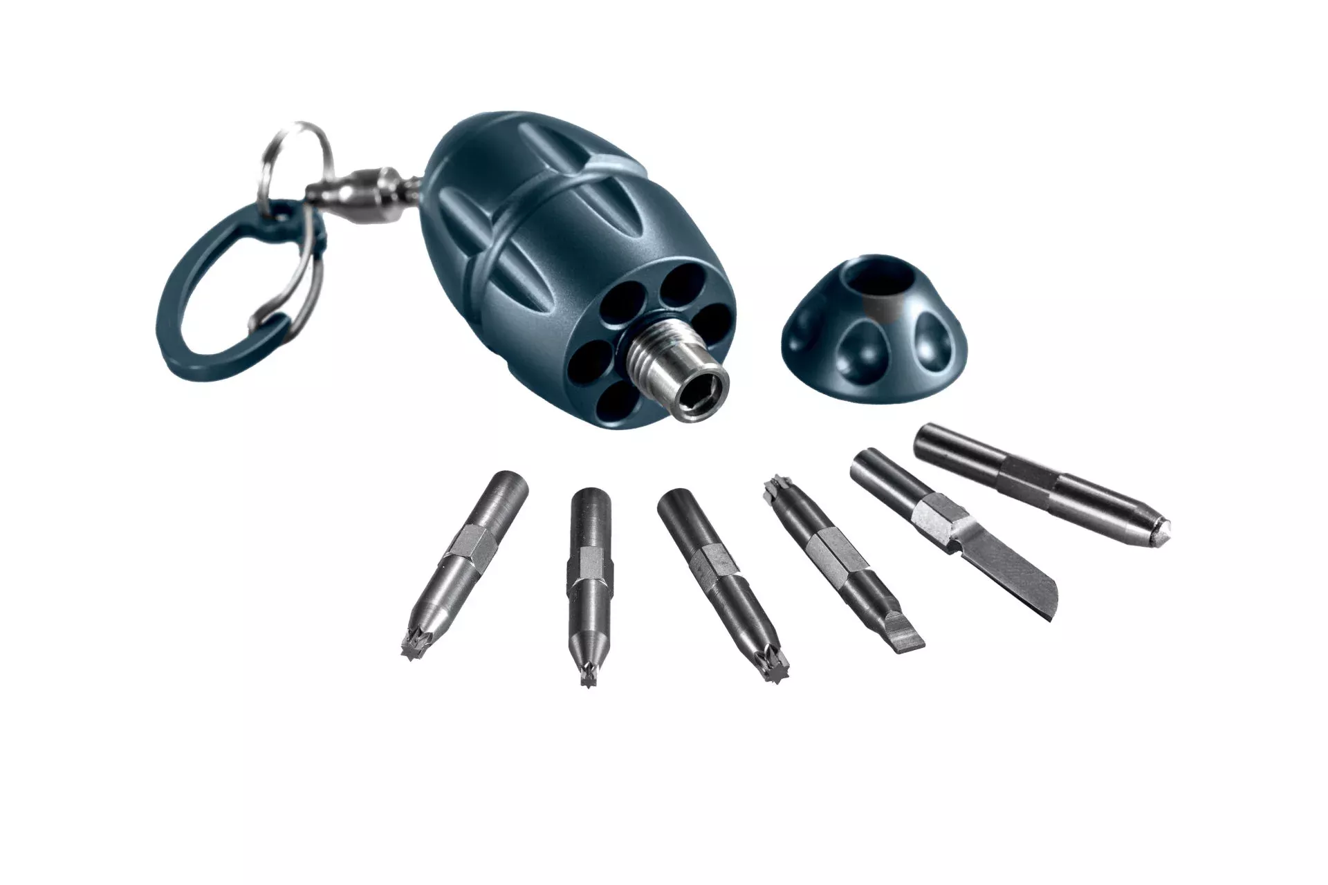 Lionsteel Eggie Blue Titanium Keychain