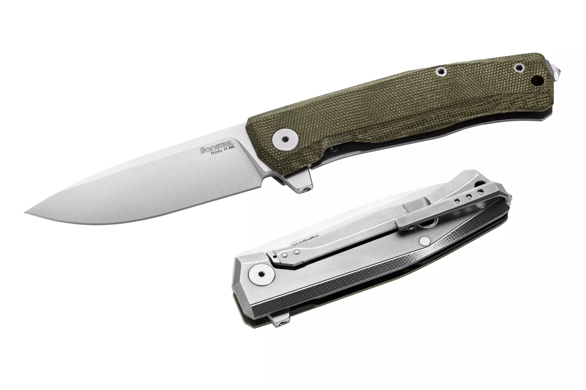 Lionsteel Myto Green Canvas Folding Knife
