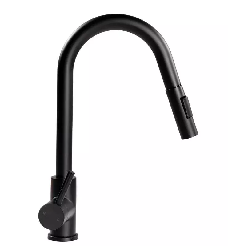Lippert Flow Max Bullet Pull-Down Kitchen RV Faucet - Black Matte• 2021090600