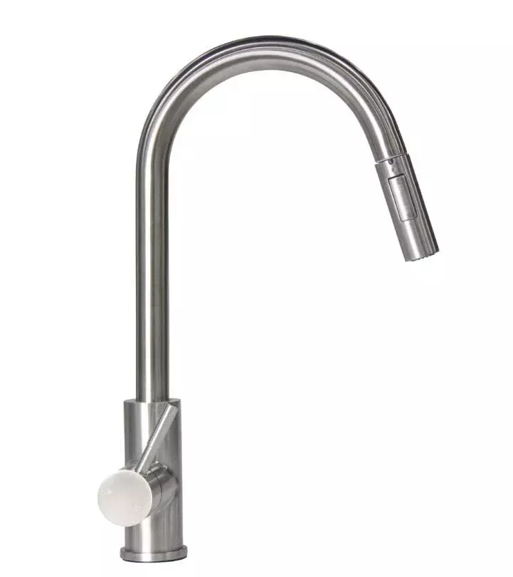 Lippert Flow Max Bullet Pull-Down RV Kitchen Faucet - Stainless Steel• 719333