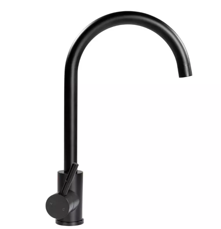 Lippert Flow Max Curved Gooseneck RV Faucet - Black Matte• 2021090601
