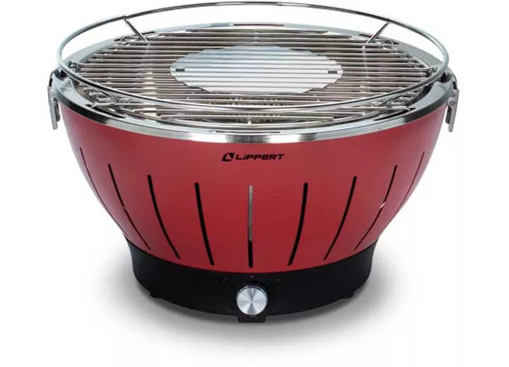 Lippert Odyssey Portable Charcoal Grill - Red• 2021106515