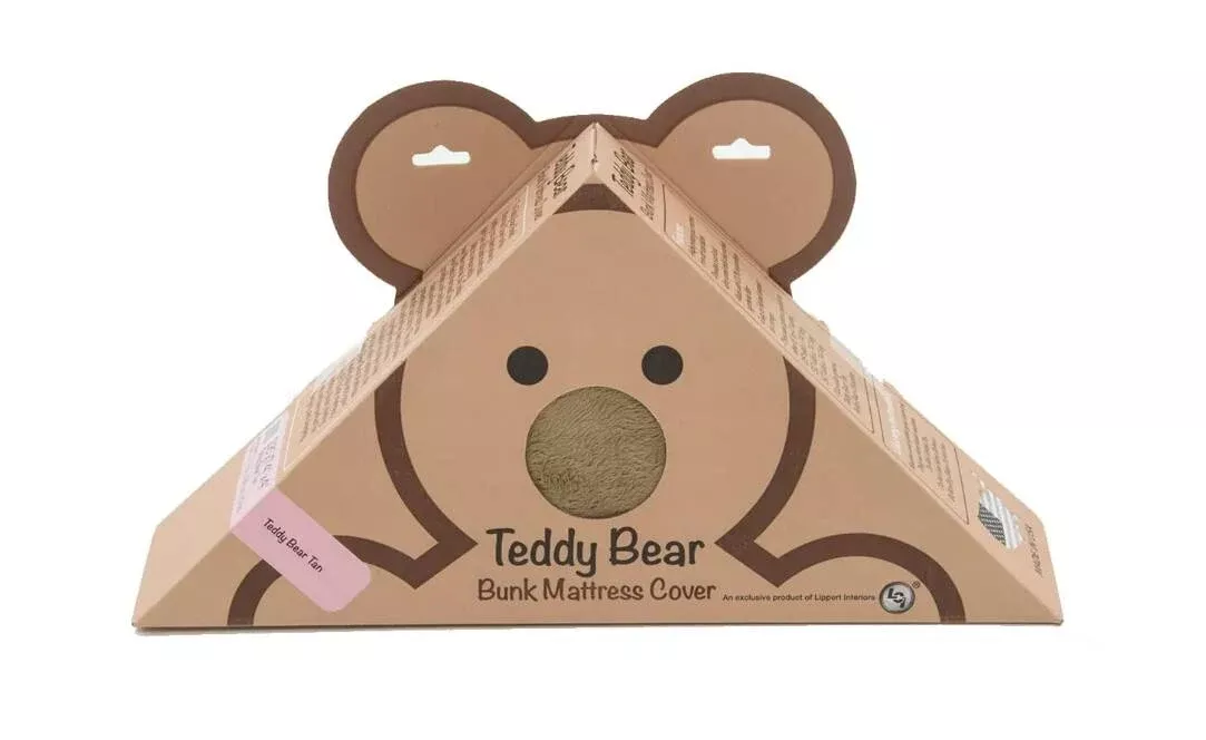 Lippert Teddy Bear Bunk Mat Cover - 28" x 74" x 4" (Tan)• 679282