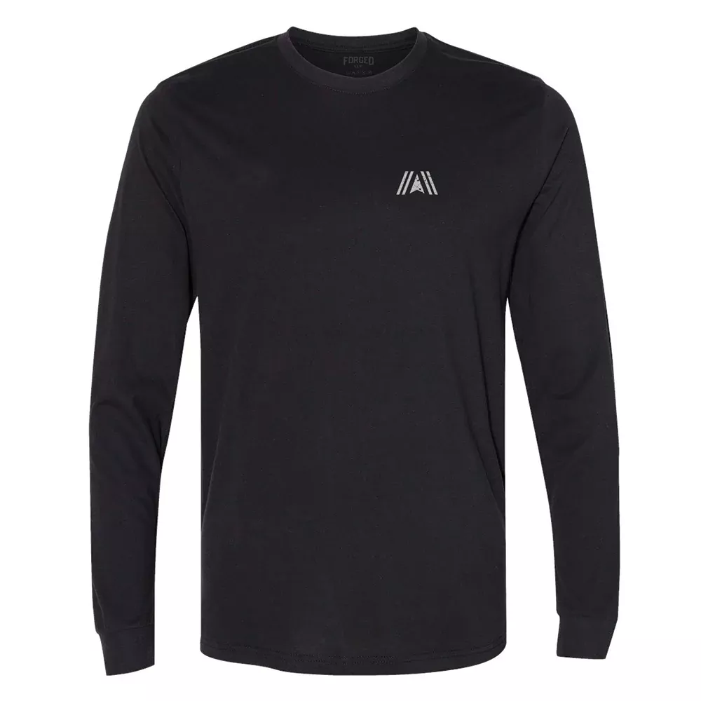Long Sleeve Black Forged Signature T-Shirt