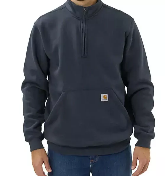 Loose Fit Midweight Quarter-Zip Mock-Neck Sweatshirt – 105294