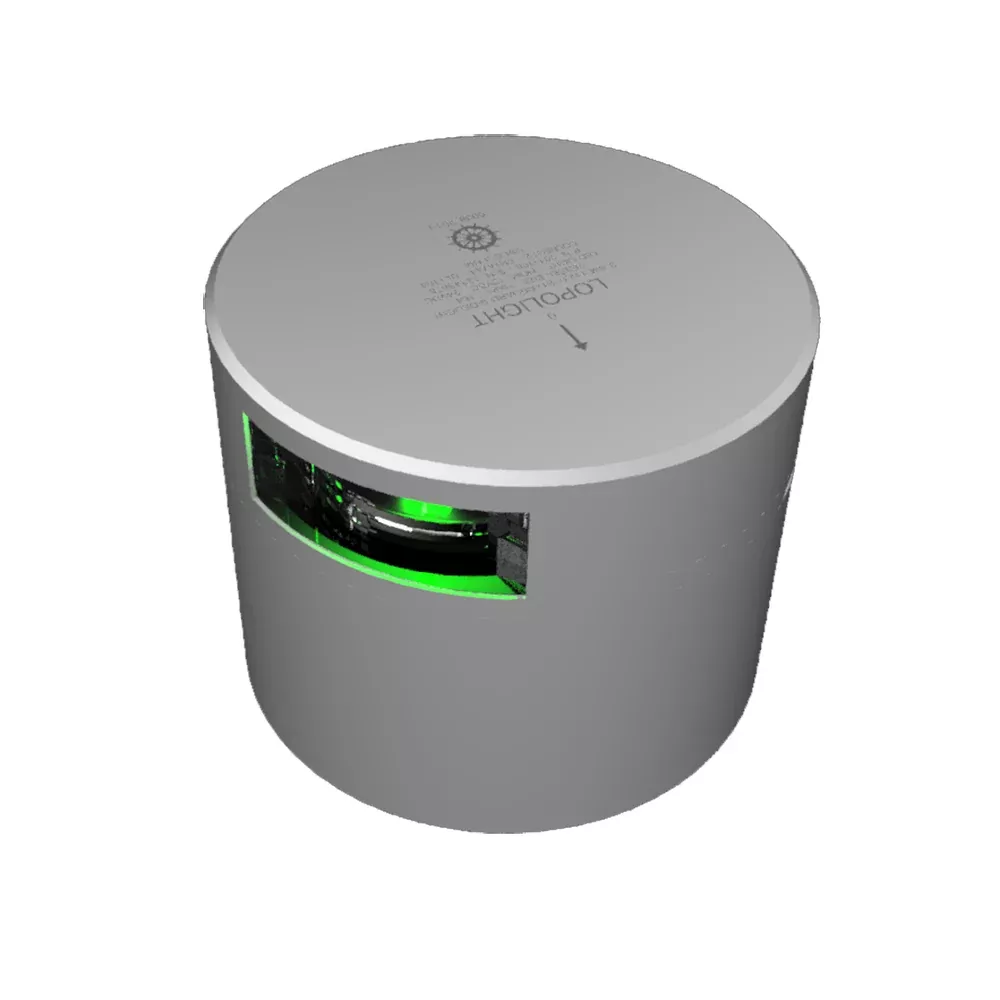 Lopolight Series 301-108 – Navigation Light – 3NM – Horizontal Mount – Green -Silver Housing [301-108]