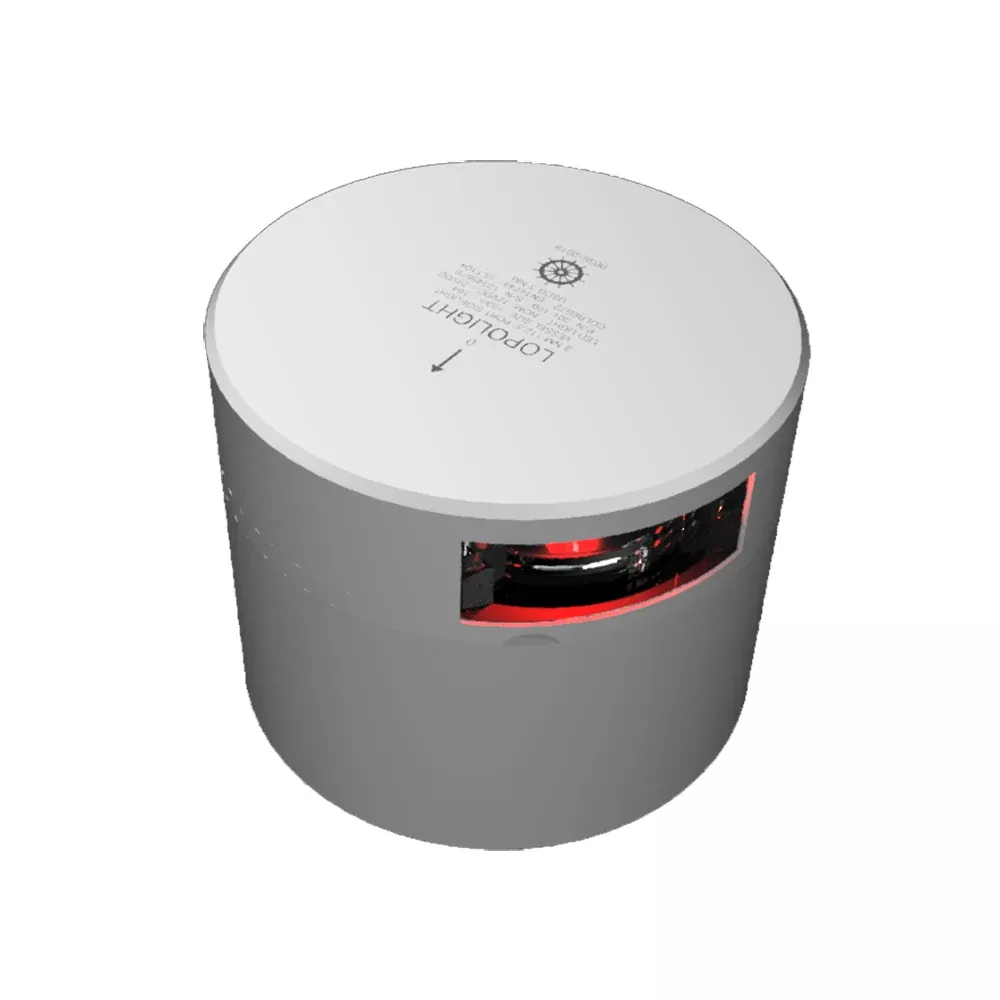 Lopolight Series 301-109 – Navigation Light – 3NM – Horizontal Mount – Red – Silver Housing[301-109]