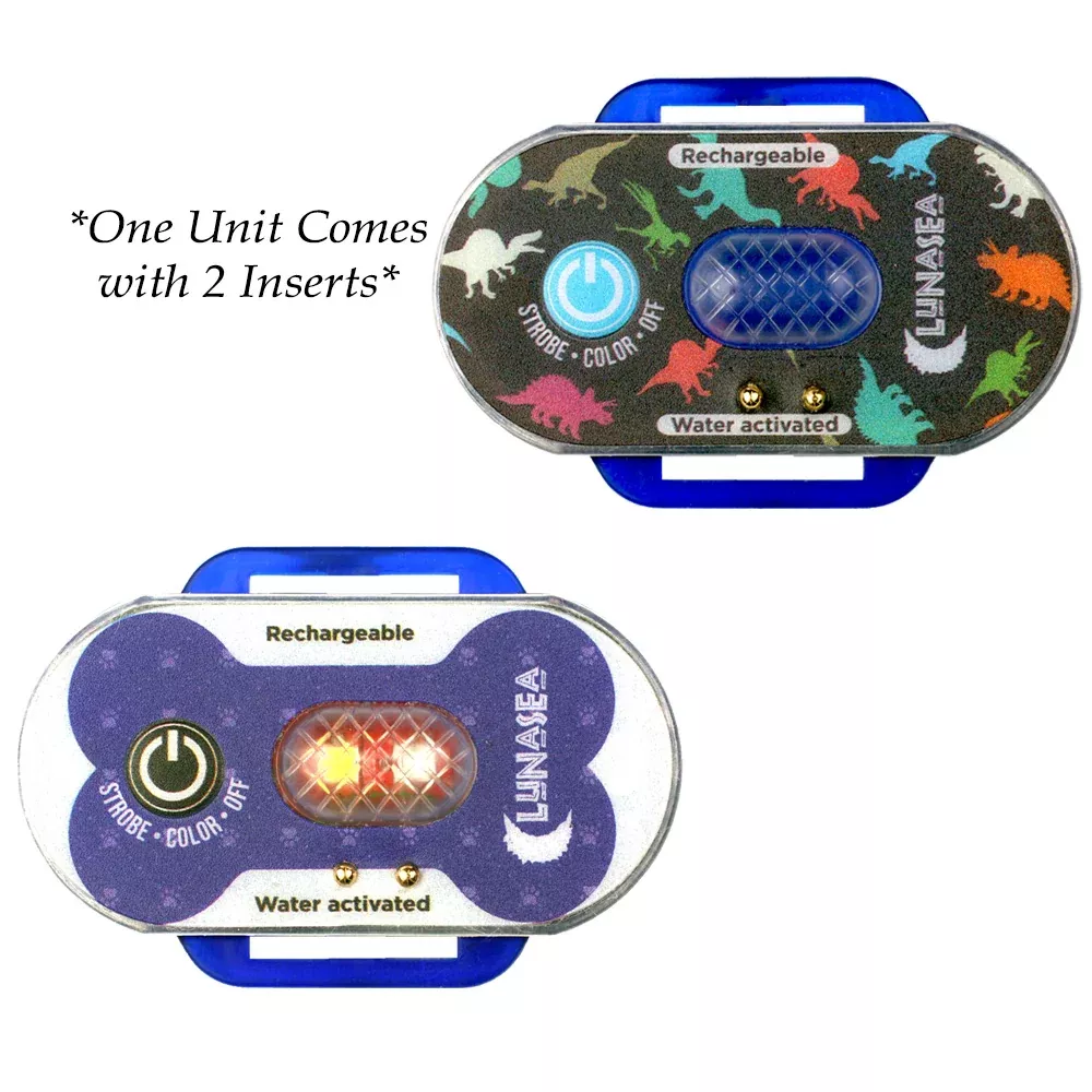 Lunasea Child/Pet Safety Water Activated Strobe Light – Blue Case, Blue Attention Light