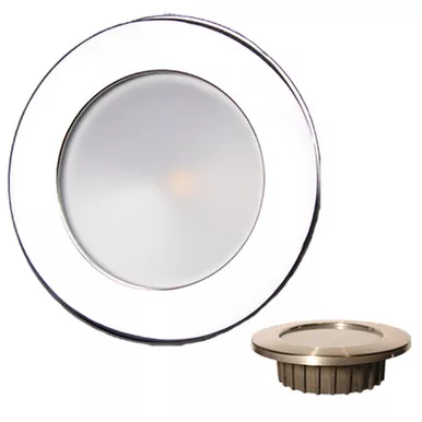 Lunasea Gen3 RGBW Recessed Light, Stainless Bezel