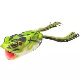 Lunkerhunt Compact Popping Frog - 1/2 OZ. - Green Tea
