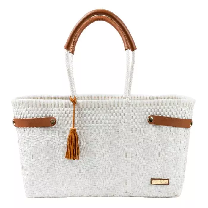 Luzia Open Woven Basket Braided Tote