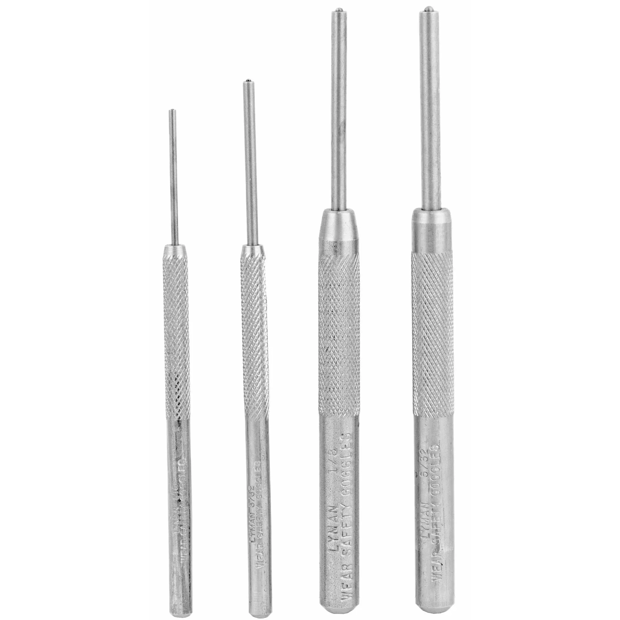 Lyman Products Roll Pin Punch Set, 4-Piece Gunsmithing Tools with Round Nose Tips, 7031277