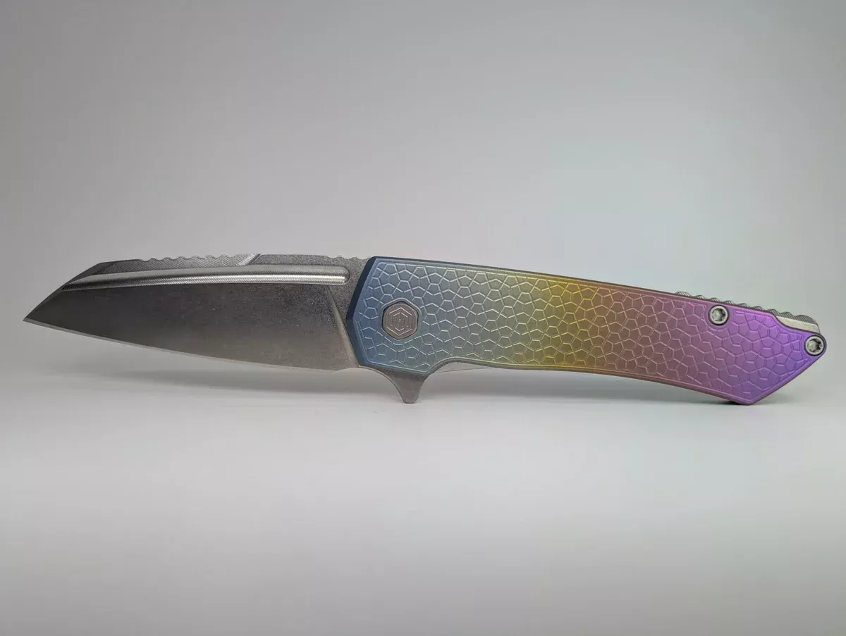 MachineWise Mojave Rainbow Lanyardless Framelock Folding Knife #685