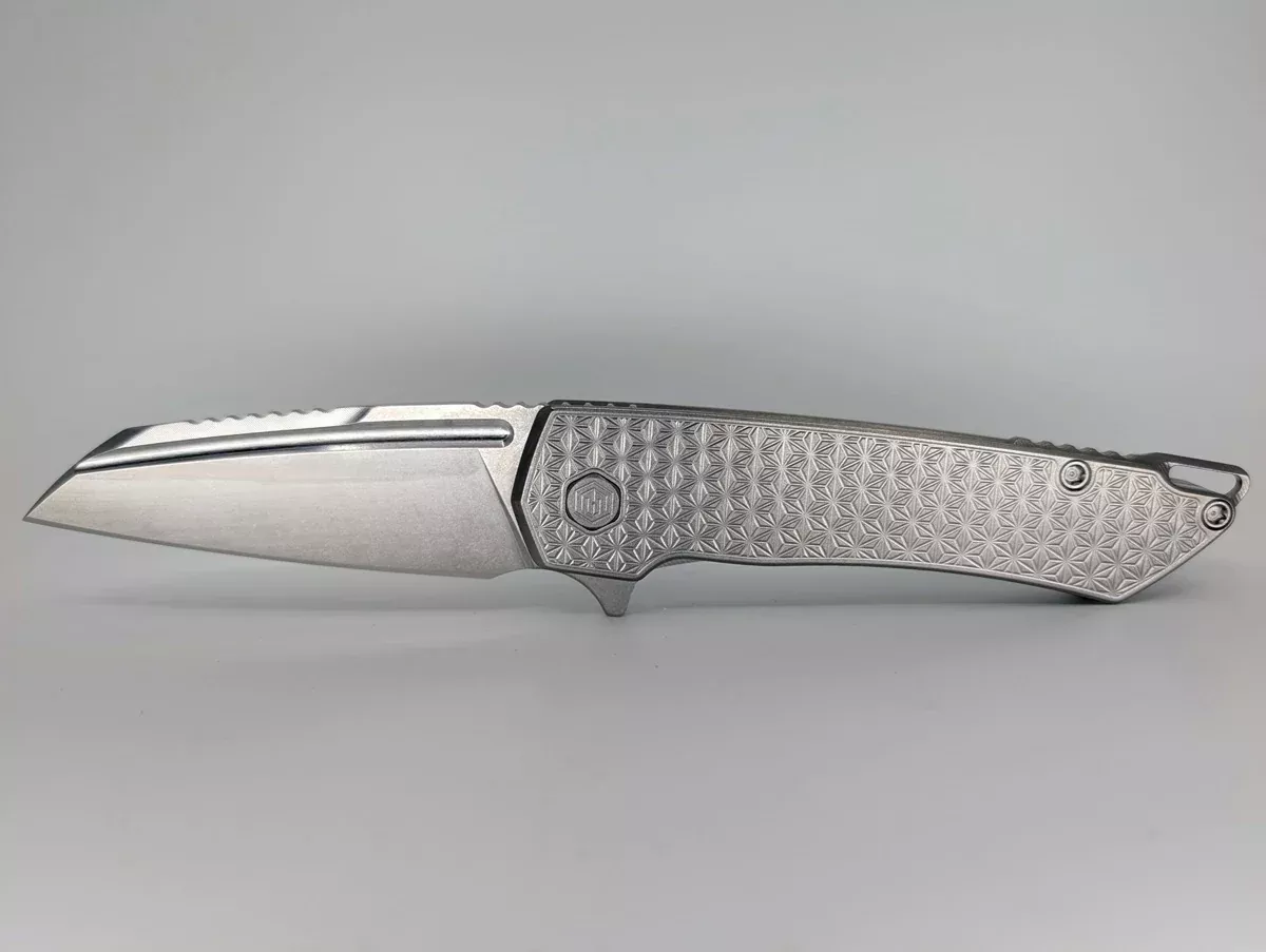MachineWise Mojave Raw (CPM 20CV | Stonewash | Star Handle) Framelock Folding Knife 196 *BLEM*