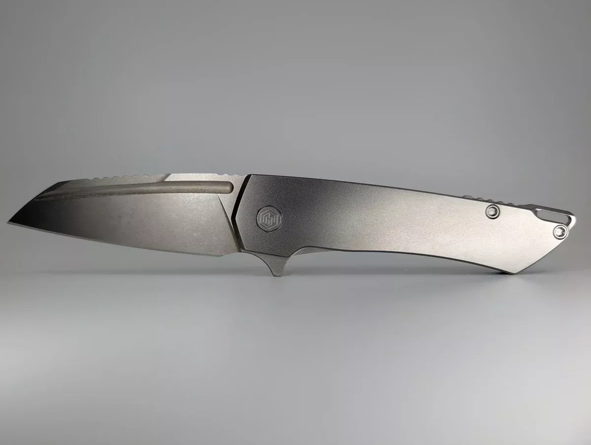 MachineWise Mojave Raw (CPM S90V | Lightwash | Smooth Handle) Framelock Folding Knife 409 *BLEM*