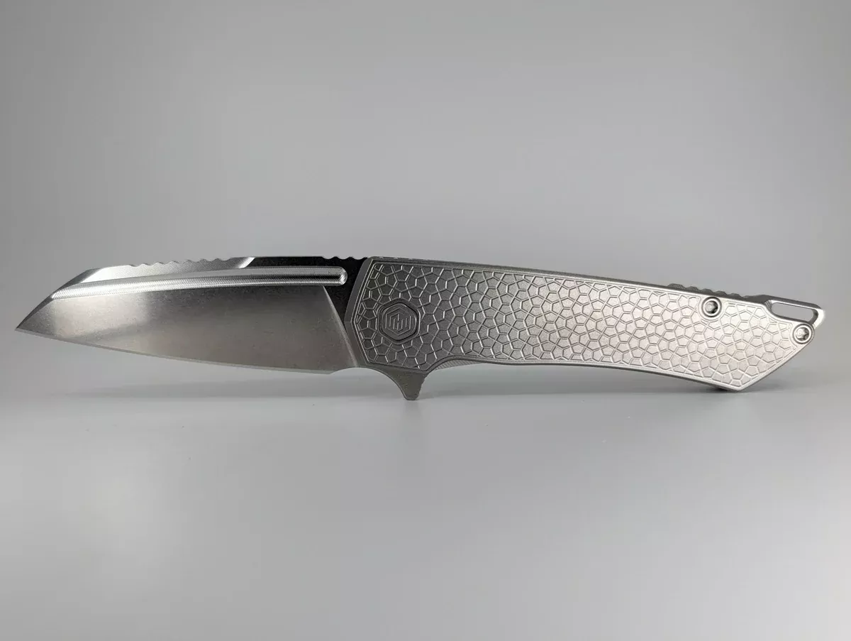 MachineWise Mojave Raw (CPM S90V | Stonewash | Turtle Handle) Framelock Folding Knife 424 *BLEM*