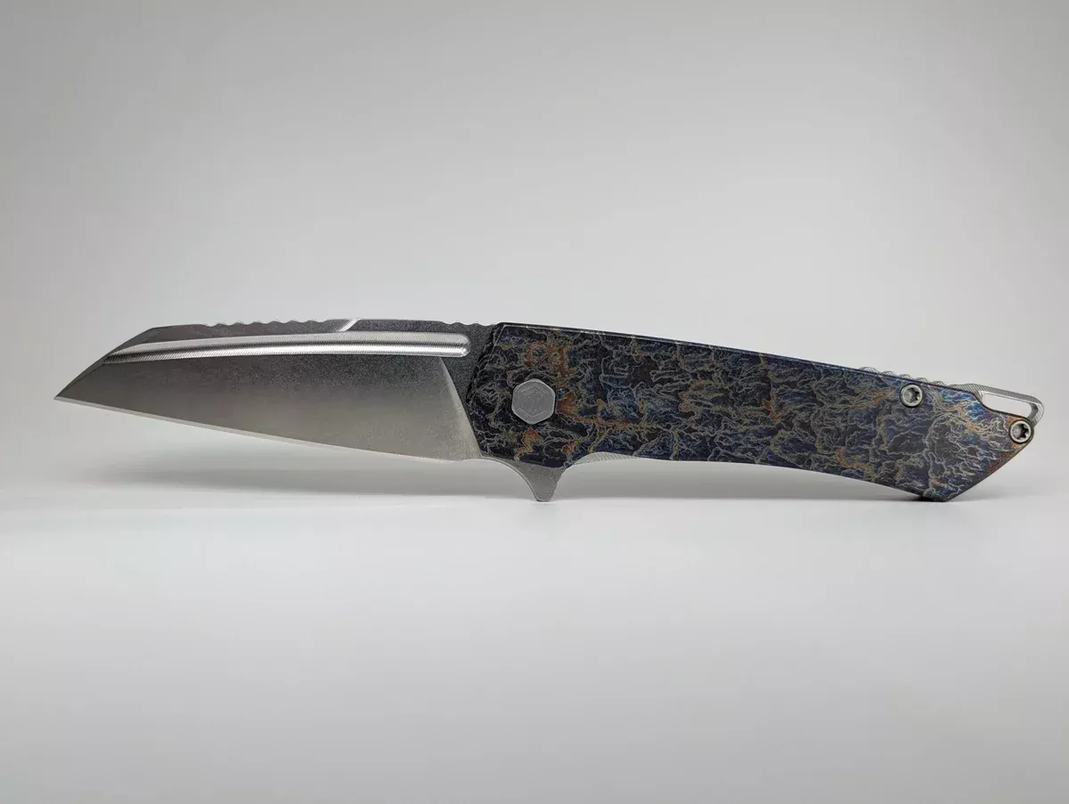 MachineWise Mojave Toxic (S90V | Stonewash | Smooth Handle) Framelock Folding Knife #633 *BLEM*
