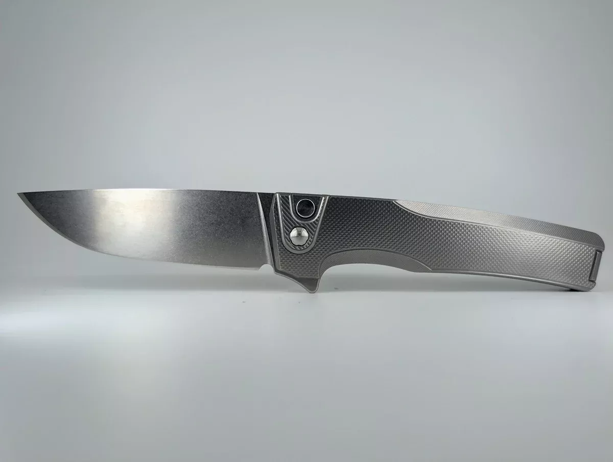MachineWise Sonora Raw Diamonds Handle w/ Ti Bolster Buttonlock Folding Knife #1433 *BLEM*