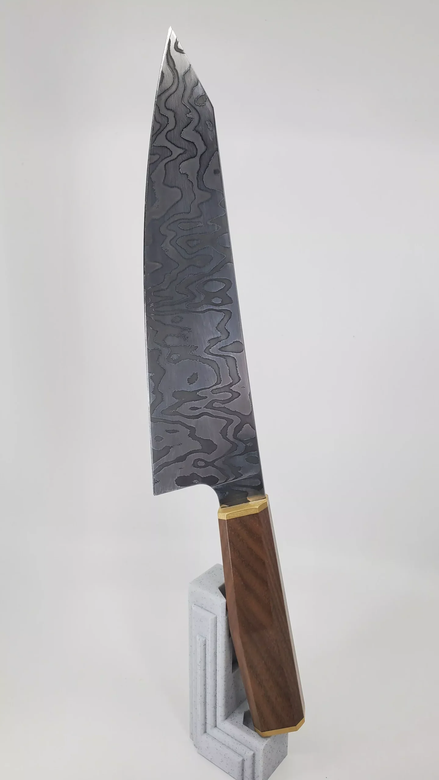 Mad Cat Forge 8″ Damascus Arizona Hand Forged Kitchen Knife