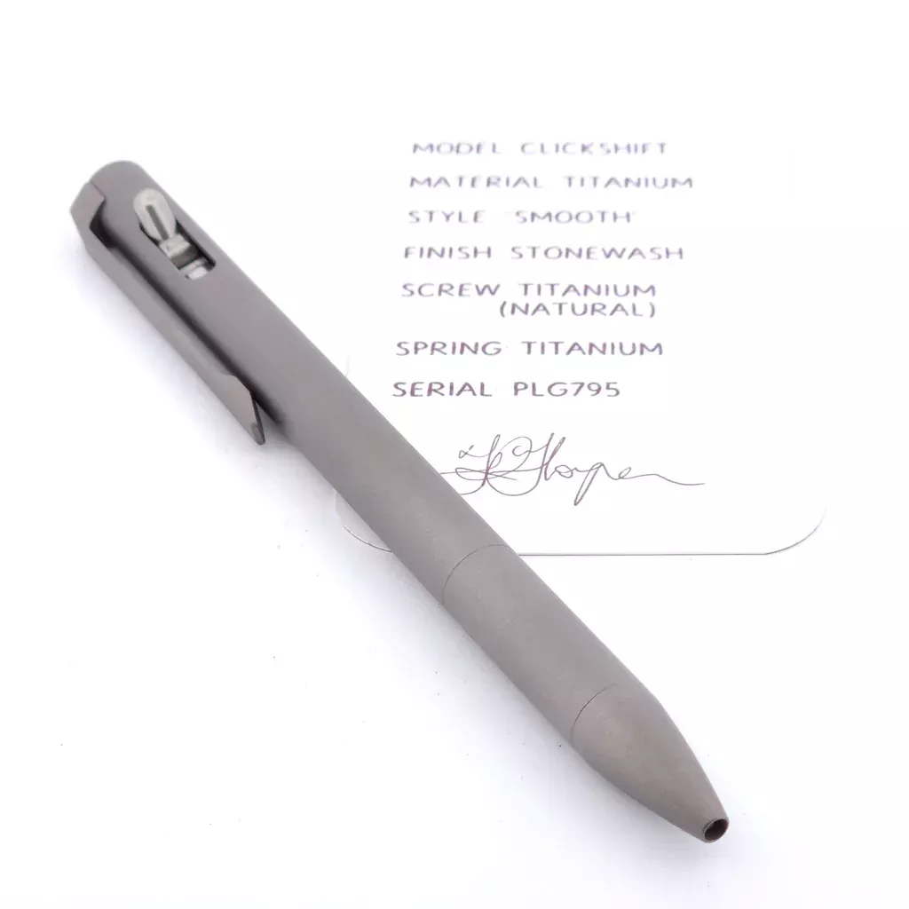 Magnus ClickShift Titanium Stonewash Smooth Ballpoint Pen