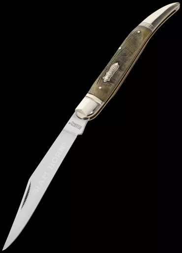 Marbles Large Toothpick Rams Horn Folding Knife