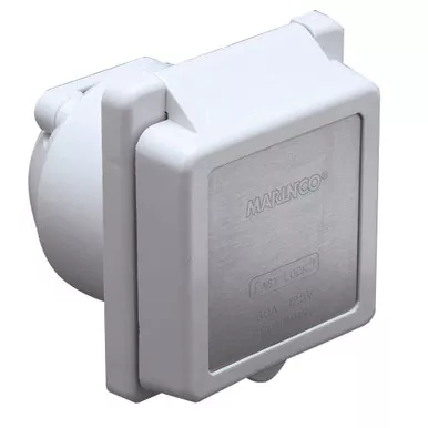 Marinco White 30-Amp 125V Shore Power Inlet