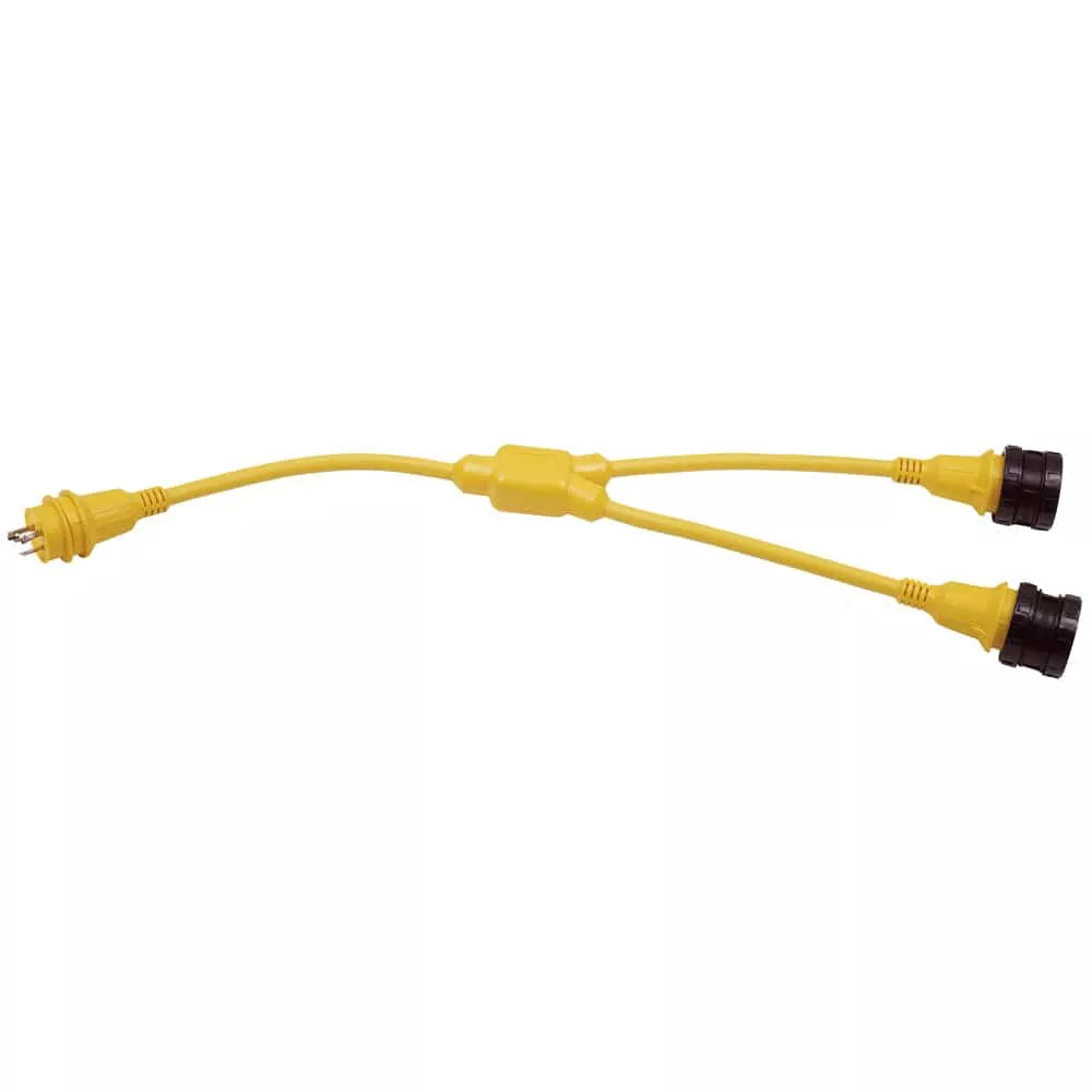 Marinco Y-Adapter, 2-30A Locking to 30A Locking