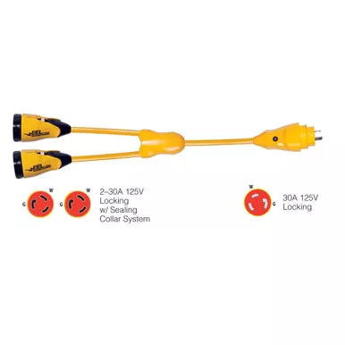 Marinco Y30-2-30 EEL 30A Shore Power Y Adapter