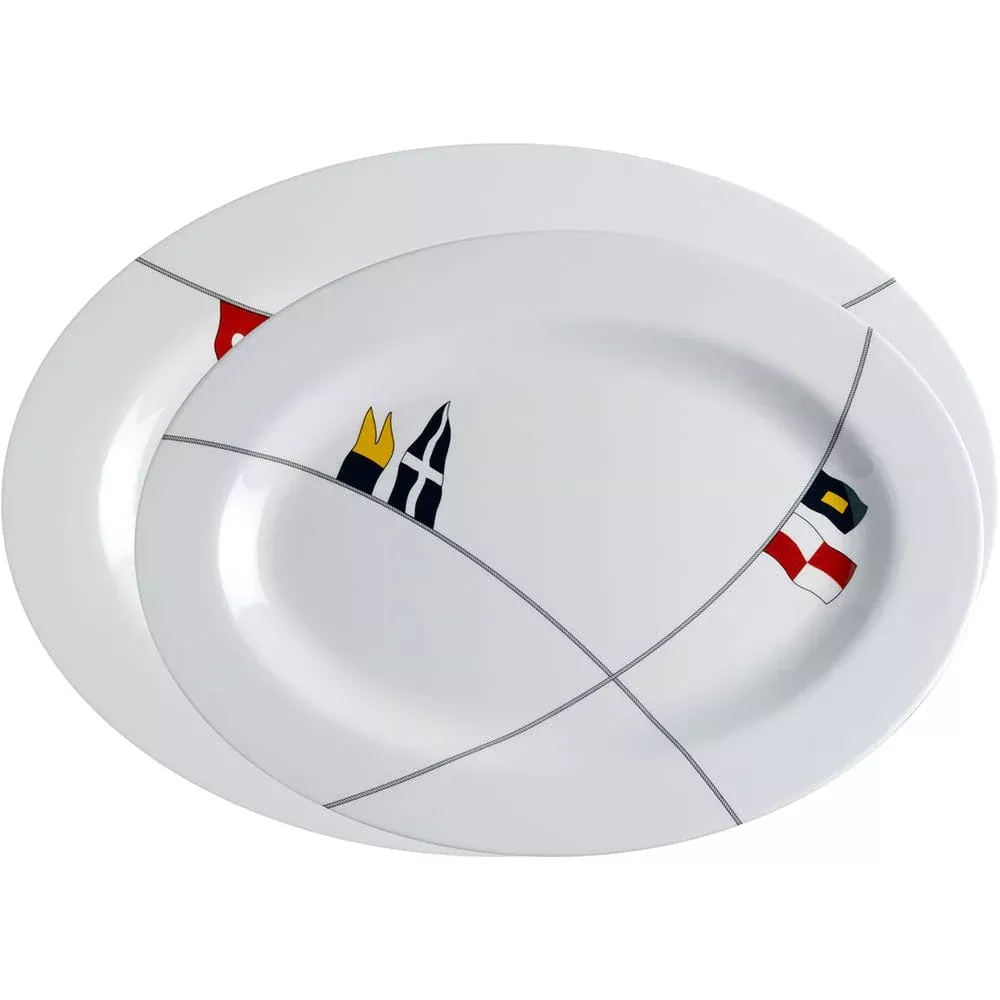 Marine Business Melamine Oval Serving Platters Set – REGATA – Set of 2