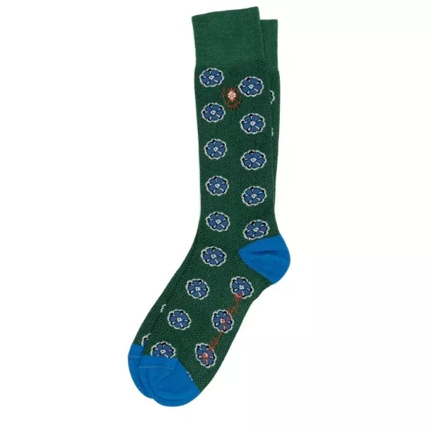 Martin Dingman Floral Peruvian Pima Sock