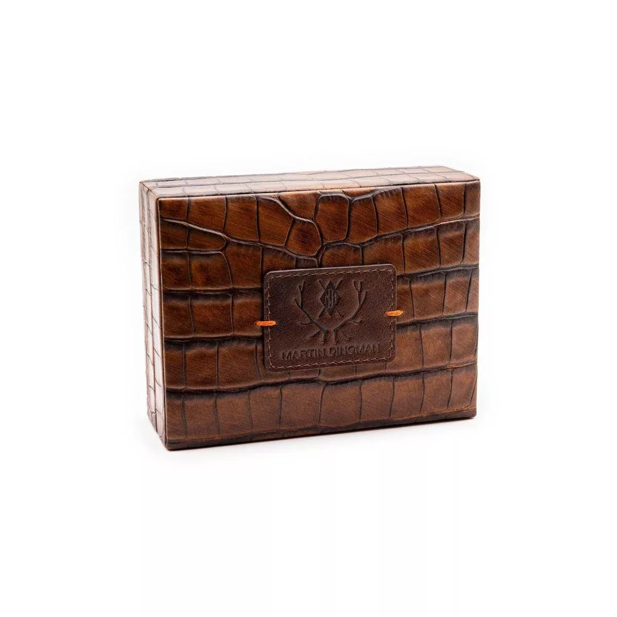 Martin Dingman Hand Finished Alligator Grain Leather Royal Flush Playing Cards Case