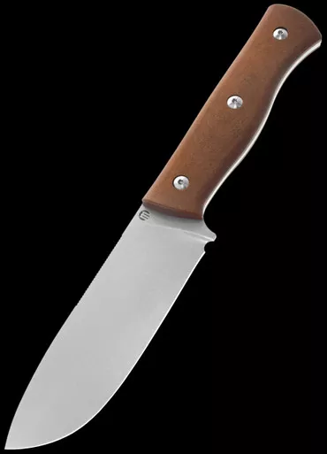 Maserin Woodsman Brown Paper Stone Fixed Blade