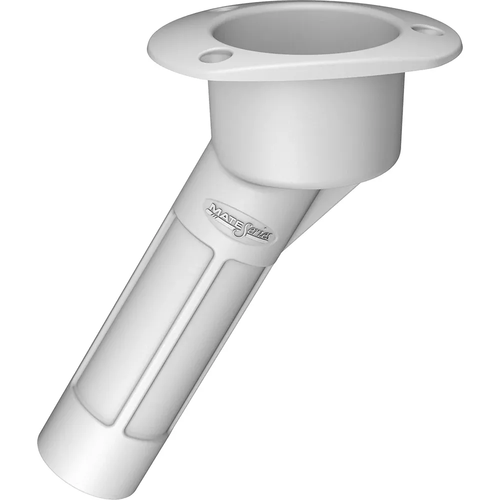 Mate Series Plastic 30 RodCup Holder – Open – Oval Top – White [P2030W]