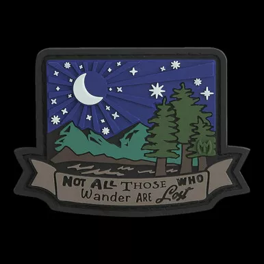 Maxpedition "Not all those who wander are lost" Glow Morale Patch