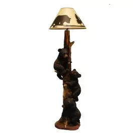 MayRich Company Black Bear Floor Lamp - 59" Height - Three Cubs