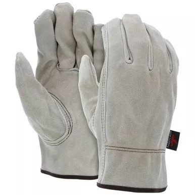 MCR Safety 3110 Premium Grade Brown Split Cow Leather Driver Work Gloves