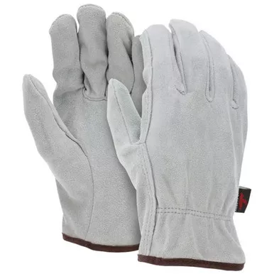MCR Safety 3120 Select Natural Pearl Gray Split Leather Drivers Work Gloves