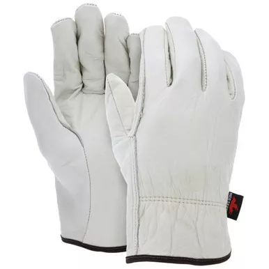 MCR Safety 3201 Select Grade Unlined Grain Cow Leather Drivers Work Gloves