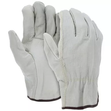 MCR Safety 3202 CV Grade Unlined Grain Cow Leather Drivers Work Gloves