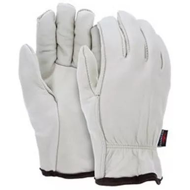 MCR Safety 3260 Premium Grade Grain Cowskin Leather, Foam Lined Drivers Work Gloves