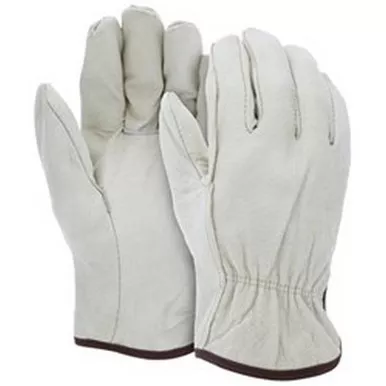 MCR Safety 3402 CV Grade Unlined Grain Pigskin Drivers Work Gloves w/ Straight Thumb