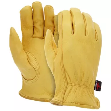 MCR Safety 3501 Big Buck Select Grade Deer Grain Leather Drivers Work Gloves