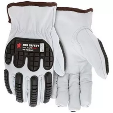 MCR Safety 36136HP Cut Pro Grain Goatskin Leather, HyperMax Liner TPR Work Gloves