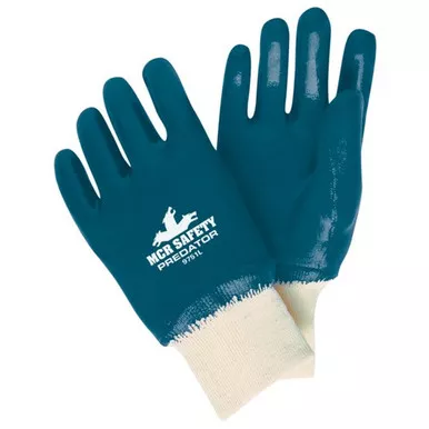 MCR Safety 9751 Predator Fully Nitrile Coated, Jersey Lined, ActiFresh Treated Work Gloves w/ Knit Wrist