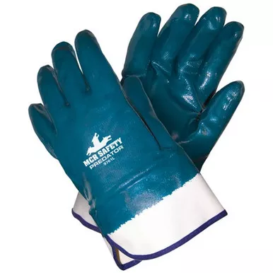 MCR Safety 9761 Predator Fully Nitrile Coated, Jersey Lined, ActiFresh Treated Work Gloves w/ Safety Cuff