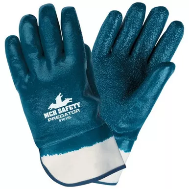 MCR Safety 9761R Predator Fully Nitrile Coated, Jersey Lined, ActiFresh Treated Work Gloves w/ Safety Cuff