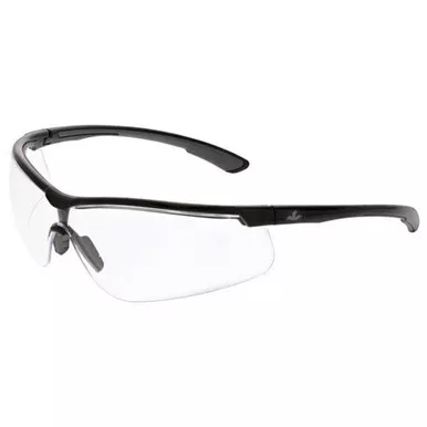 MCR Safety KD710AF Klondike KD7 Extremely Low Profile & Lightweight Black Frame Safety Glasses w/ Clear UV-AF Anti-Fog Lens